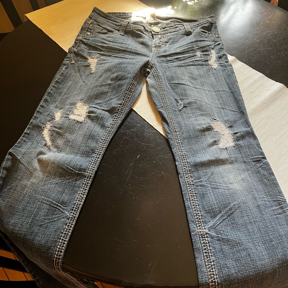 Distressed Hydraulic jeans Sz 9/10. - Picture 8 of 8